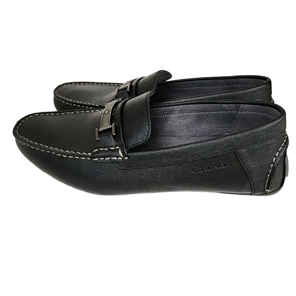 Calvin Klein Men's Black Slip On Shoes Magnus Driver Loafer - Picture 15 of 16